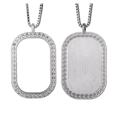 Silver Photo Necklace - Luxe Custom Designer