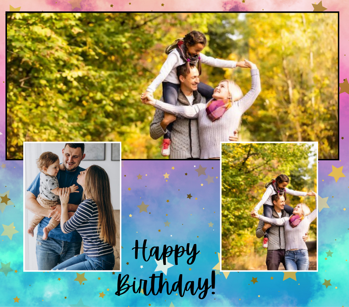 3 Image Birthday Slate by Luxe Sensational