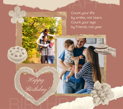 2 Image Birthday Slate by Luxe Sensational