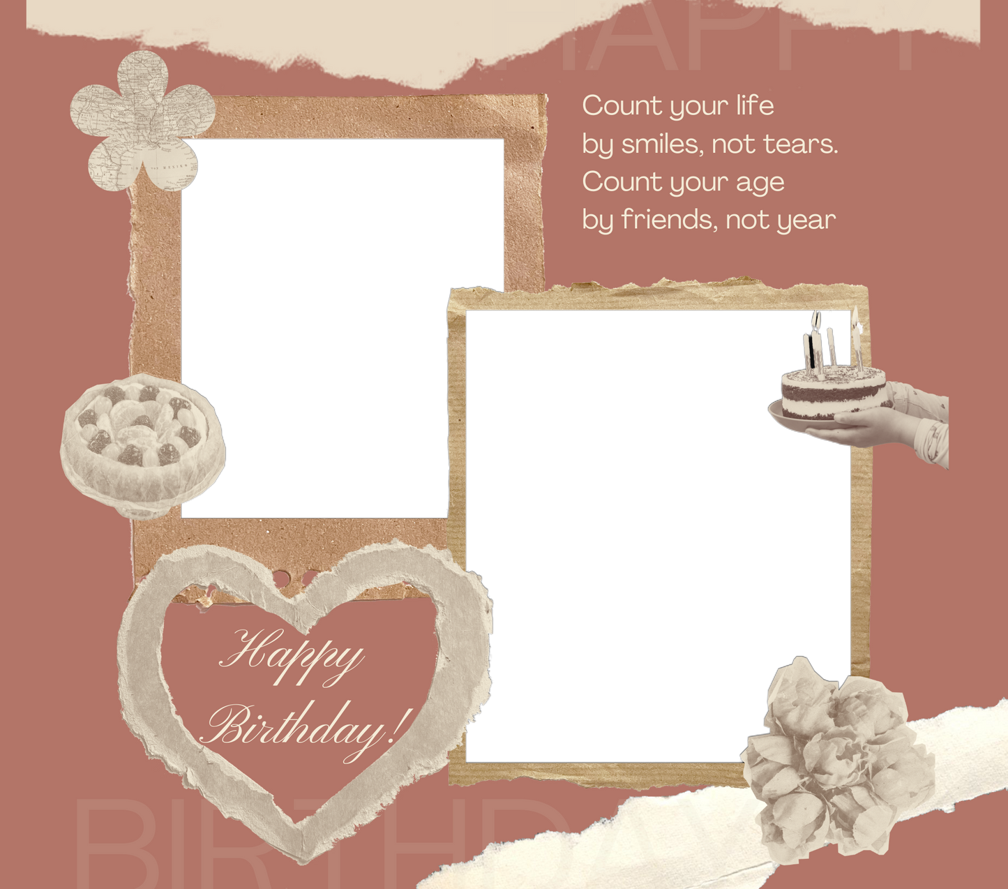 2 Image Birthday Slate - Luxe Custom Designer