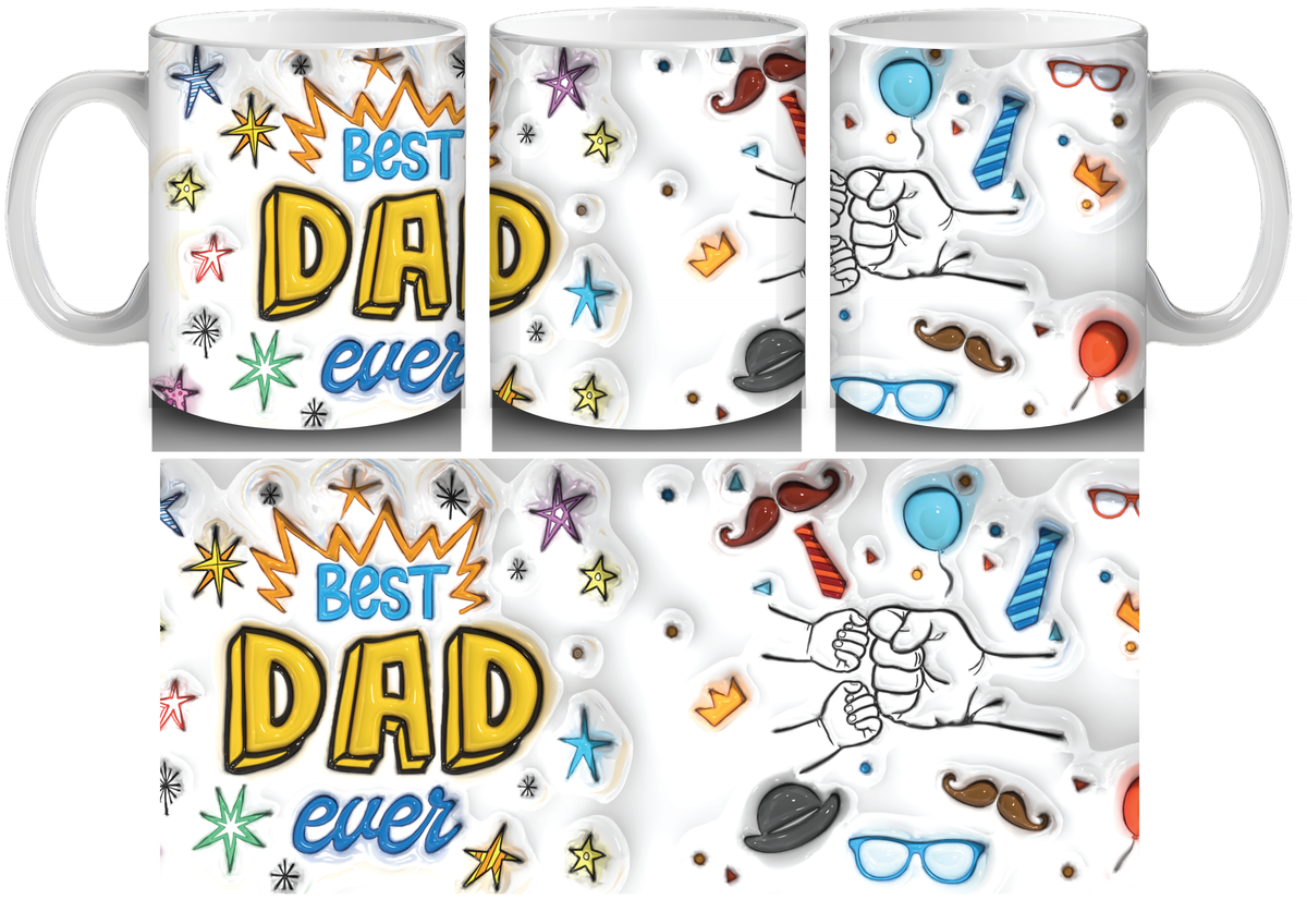 Personalised Best dad ever with names by Luxe Sensational