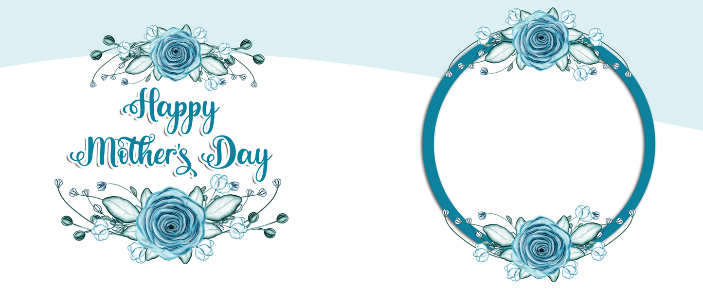 Mothers day Blue rose Photo Mug - Luxe Custom Designer