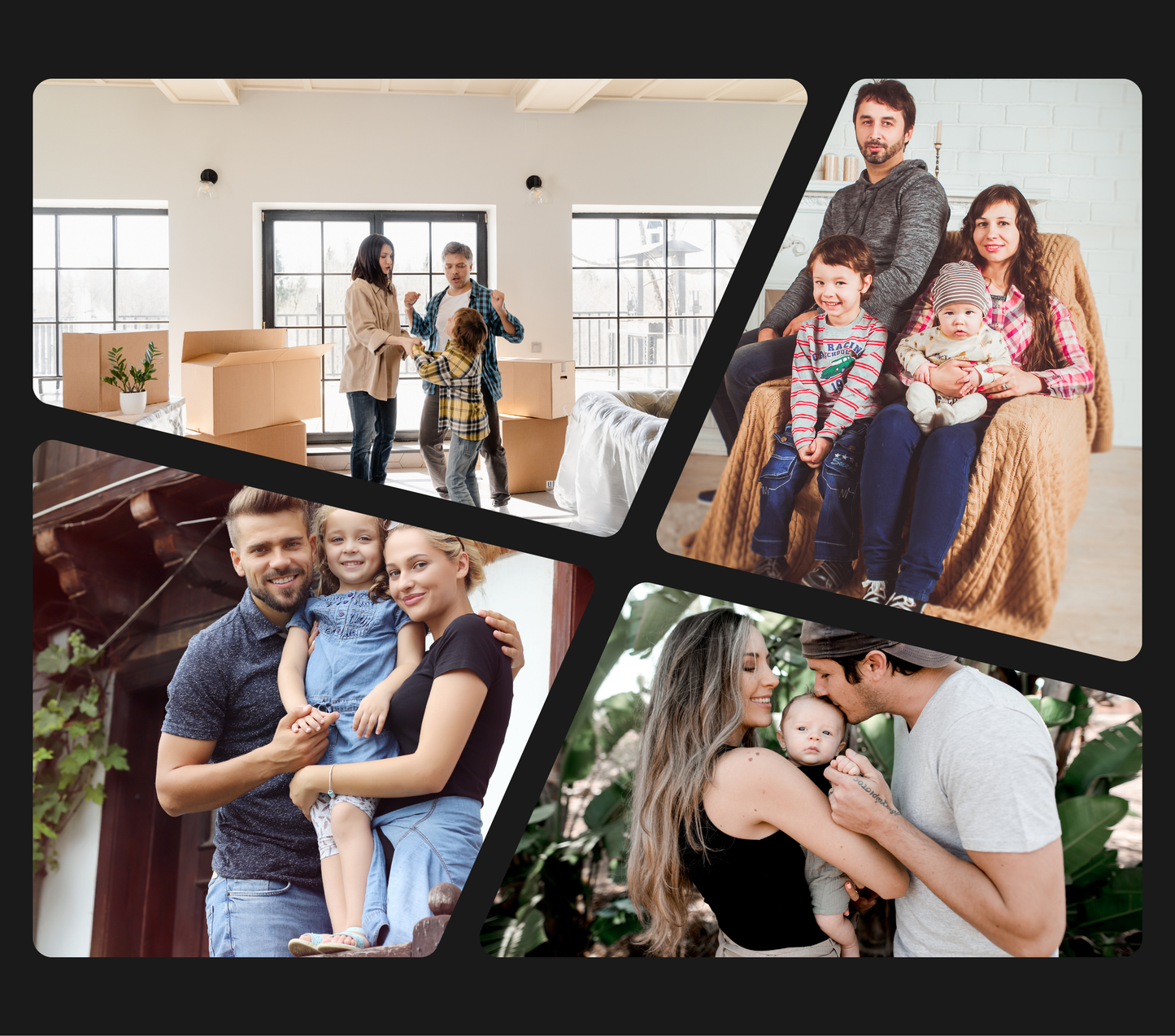 4 Panel Collage Photo Slate - Luxe Custom Designer