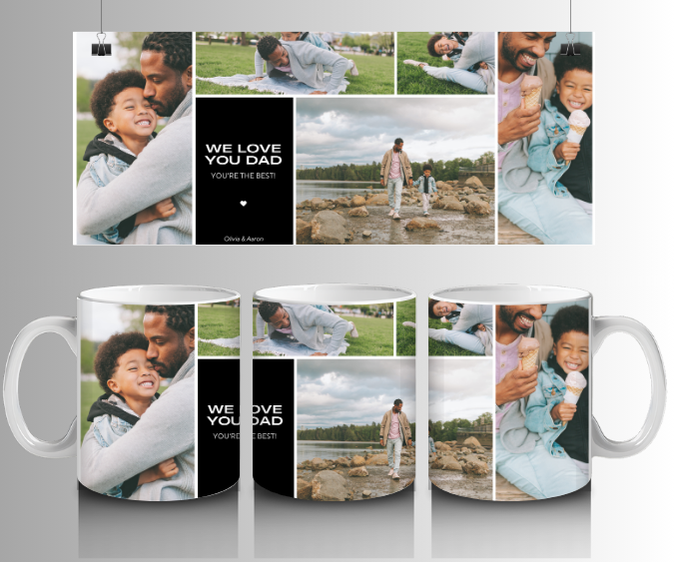 6 Image Dad Mug - Luxe Custom Designer