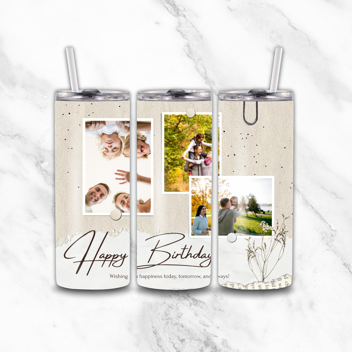 Happy Bday image Tumbler by Luxe Sensational