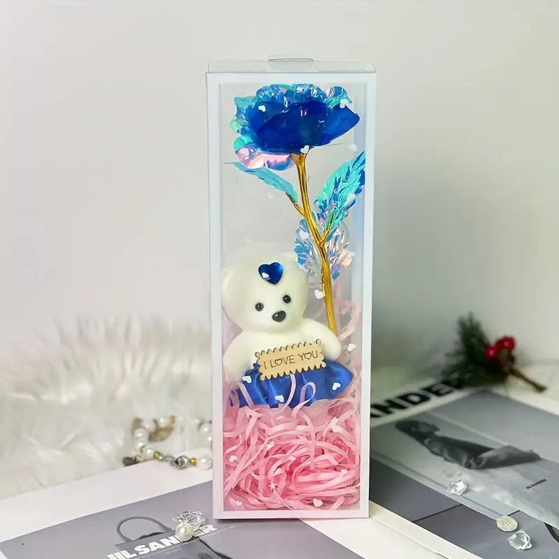 Charming Bear Rose Gift Box - Luxe Custom Designer