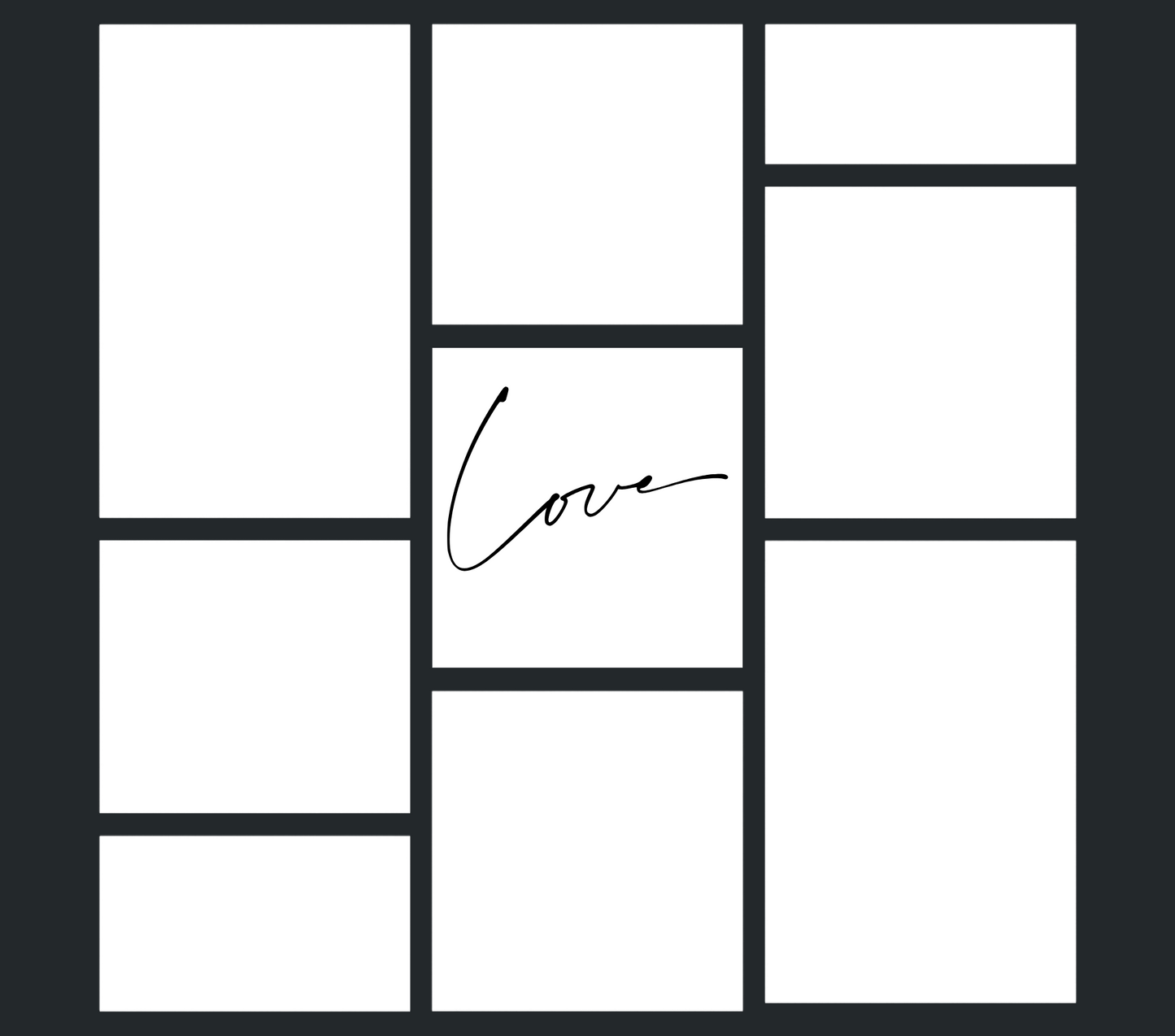 Love 8 Panel Photo Slate - Luxe Custom Designer