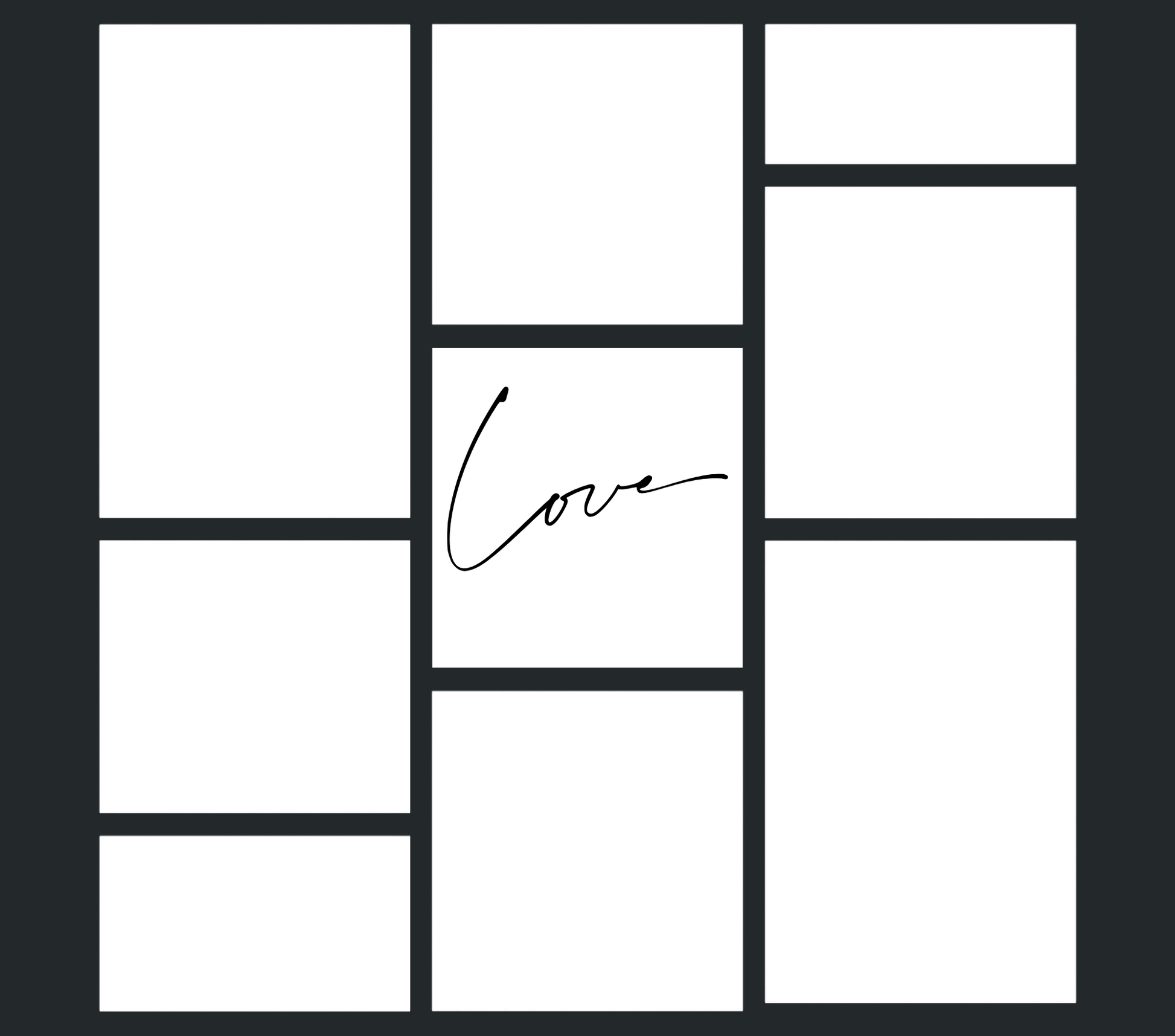 Love 8 Panel Photo Slate - Luxe Custom Designer