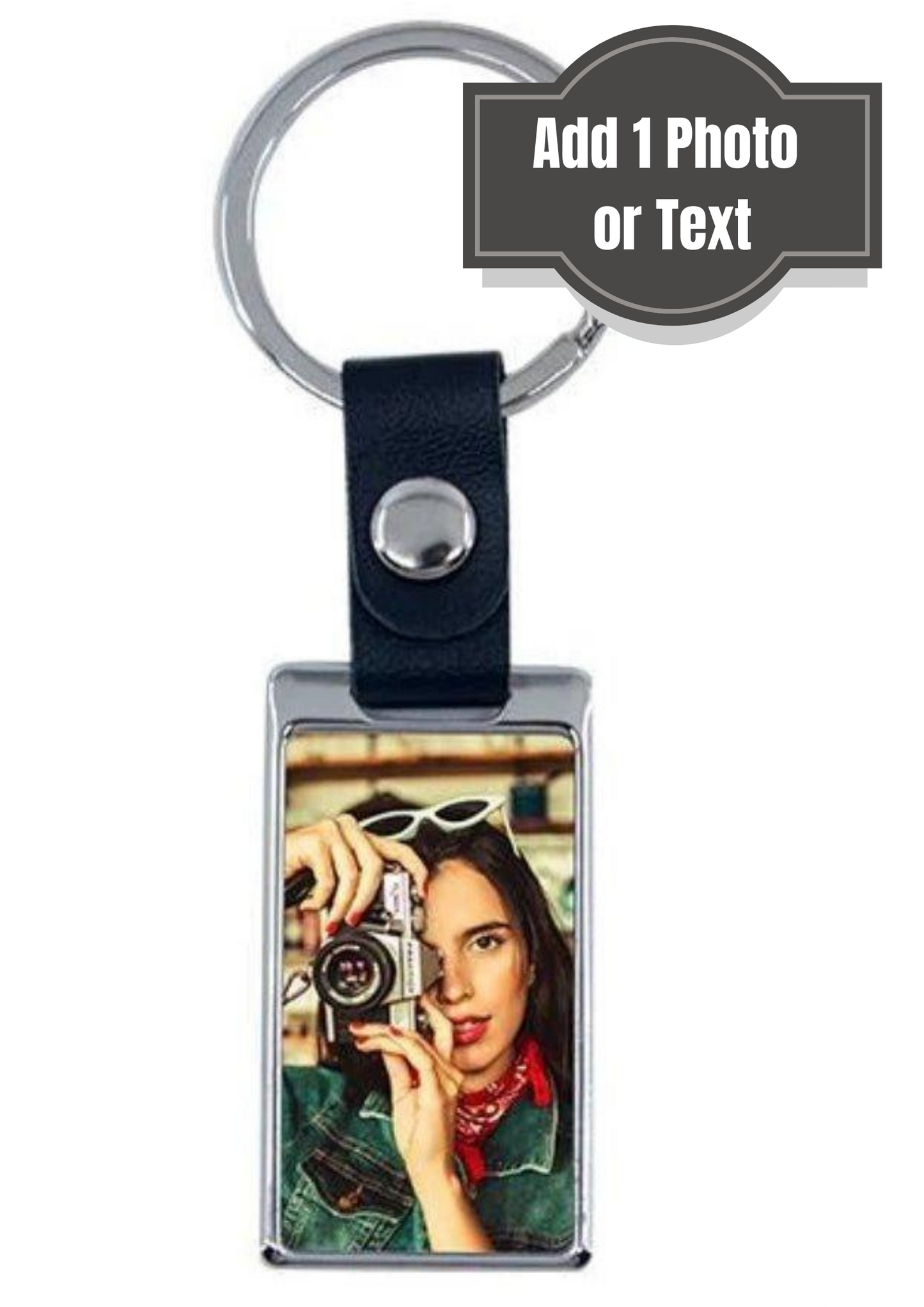 Rectangle metal keyring - Luxe Custom Designer