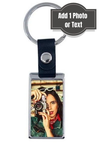 Rectangle metal keyring - Luxe Custom Designer
