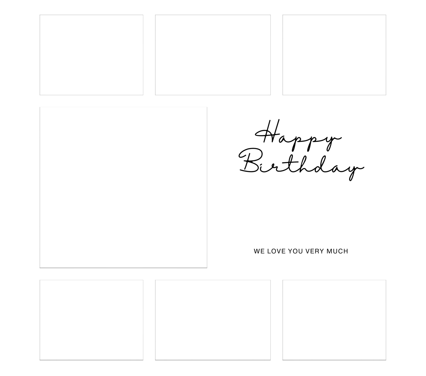 7 Image Birthday Photo Slate - Luxe Custom Designer