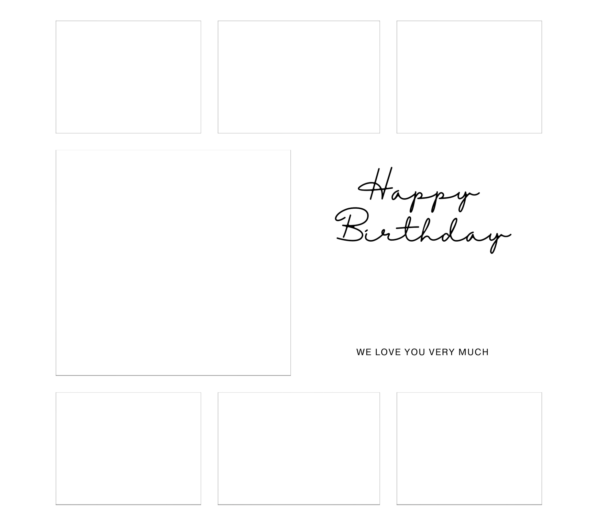 7 Image Birthday Photo Slate - Luxe Custom Designer