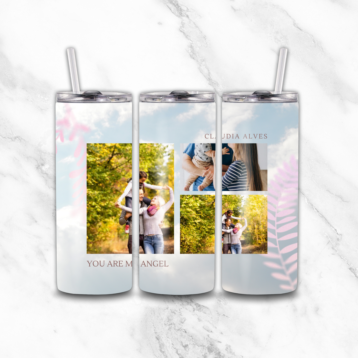 My angel 3 image tumbler by Luxe Sensational