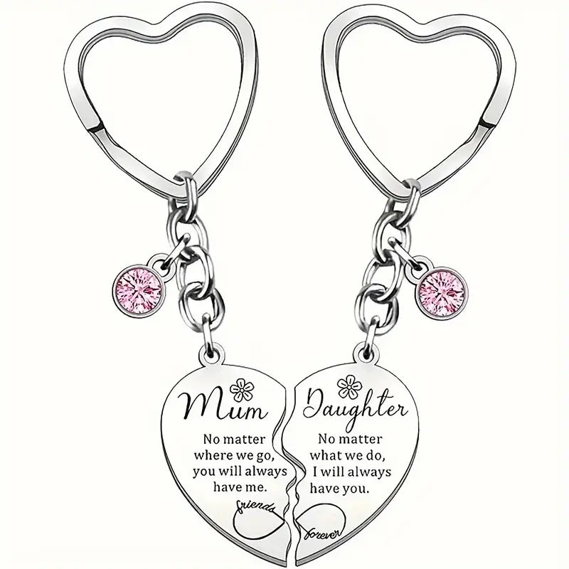 Mum and Daughter Keyring by Luxe Sensational