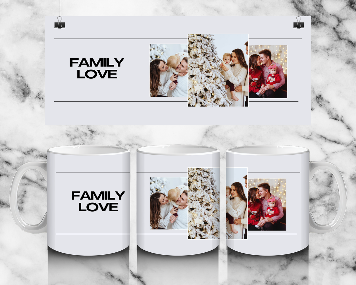 3 panel family mug by Luxe Sensational