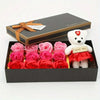 Rose Soap Box with Small Teddy - Luxe Custom Designer