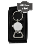 Metal silver circle keyring by Luxe Sensational