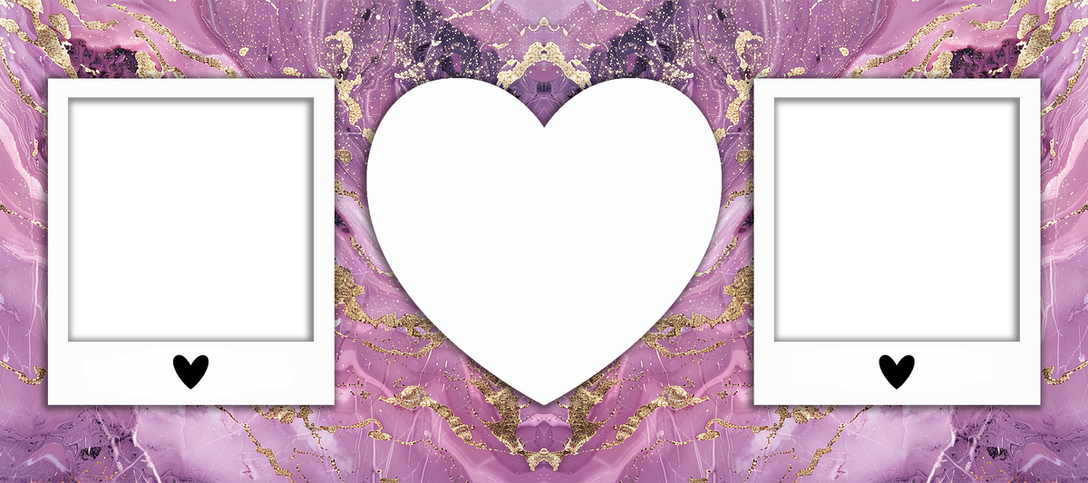 Marble Effect 2 Image mug with heart by Luxe Sensational