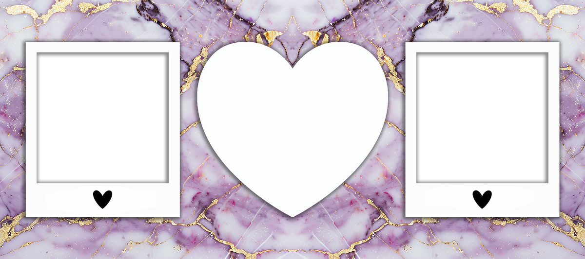 Marble Effect 2 Image mug with heart by Luxe Sensational