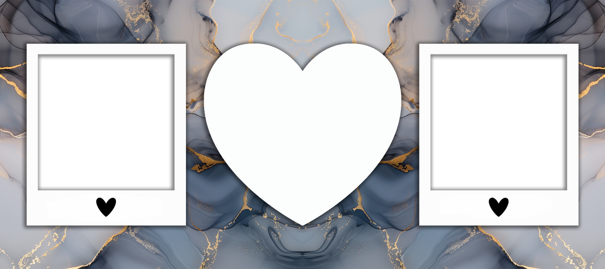Marble Effect 2 Image mug with heart by Luxe Sensational