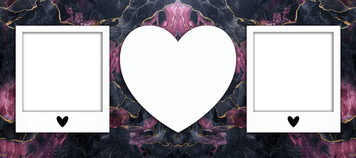 Marble Effect 2 Image mug with heart by Luxe Sensational