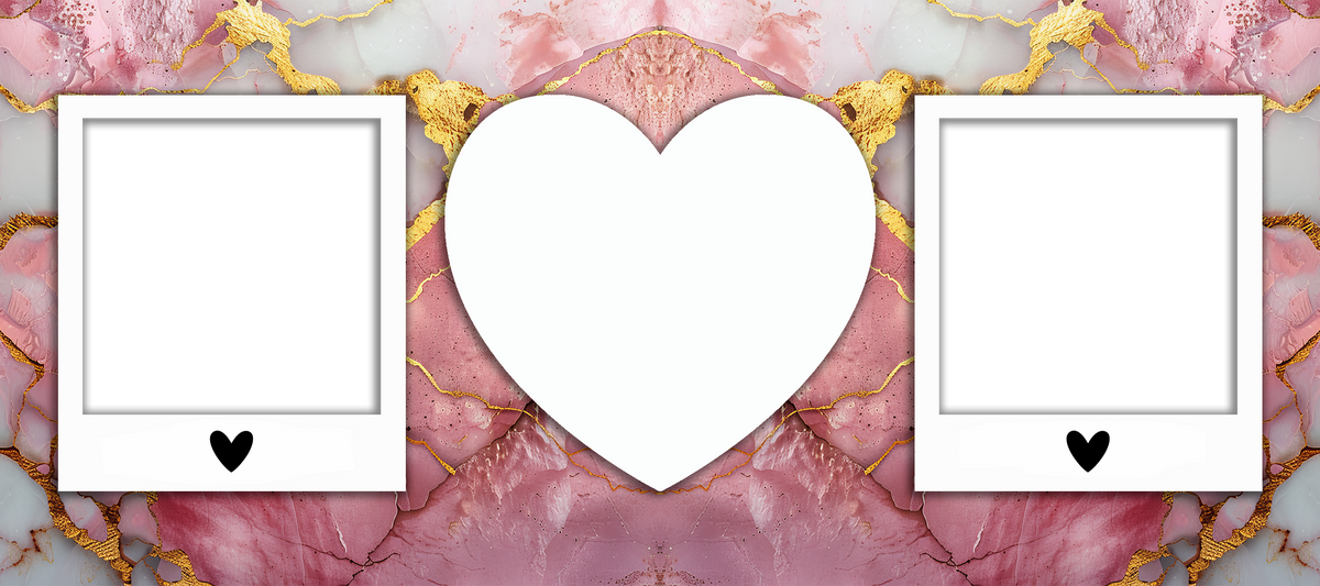 Marble Effect 2 Image mug with heart by Luxe Sensational
