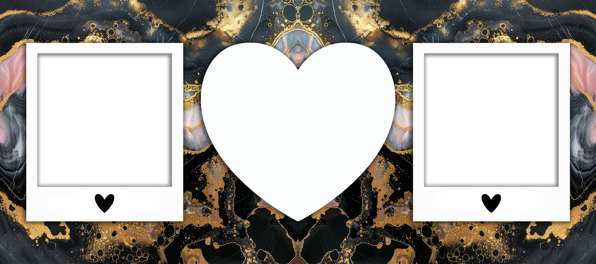 Marble Effect 2 Image mug with heart by Luxe Sensational