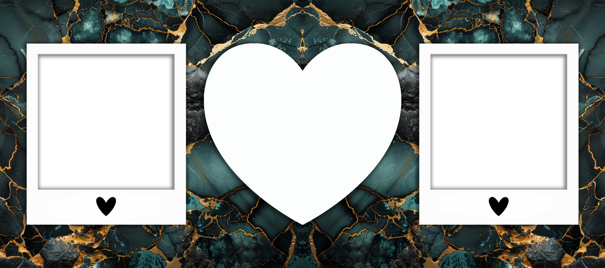 Marble Effect 2 Image mug with heart by Luxe Sensational