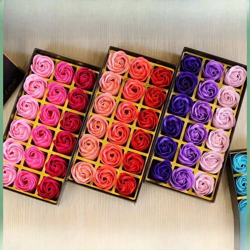 18 Piece Rose Soap Box by Luxe Sensational