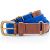 Faux leather and canvas belt
