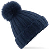 Verbier fur pop pom chunky beanie
