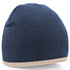 Two-tone pull-on beanie