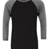 Unisex triblend ¾ sleeve baseball t-shirt