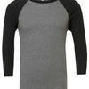 Unisex triblend ¾ sleeve baseball t-shirt