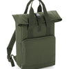 Twin handle roll-top backpack