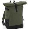 Block roll-top backpack