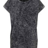 Women's acid washed extended shoulder tee