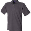 Classic cotton piqué polo with stand-up collar