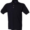 Classic cotton piqué polo with stand-up collar