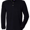 Long sleeve cotton polo shirt