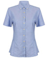 Women's modern short sleeve Oxford shirt