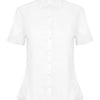 Women's modern short sleeve Oxford shirt
