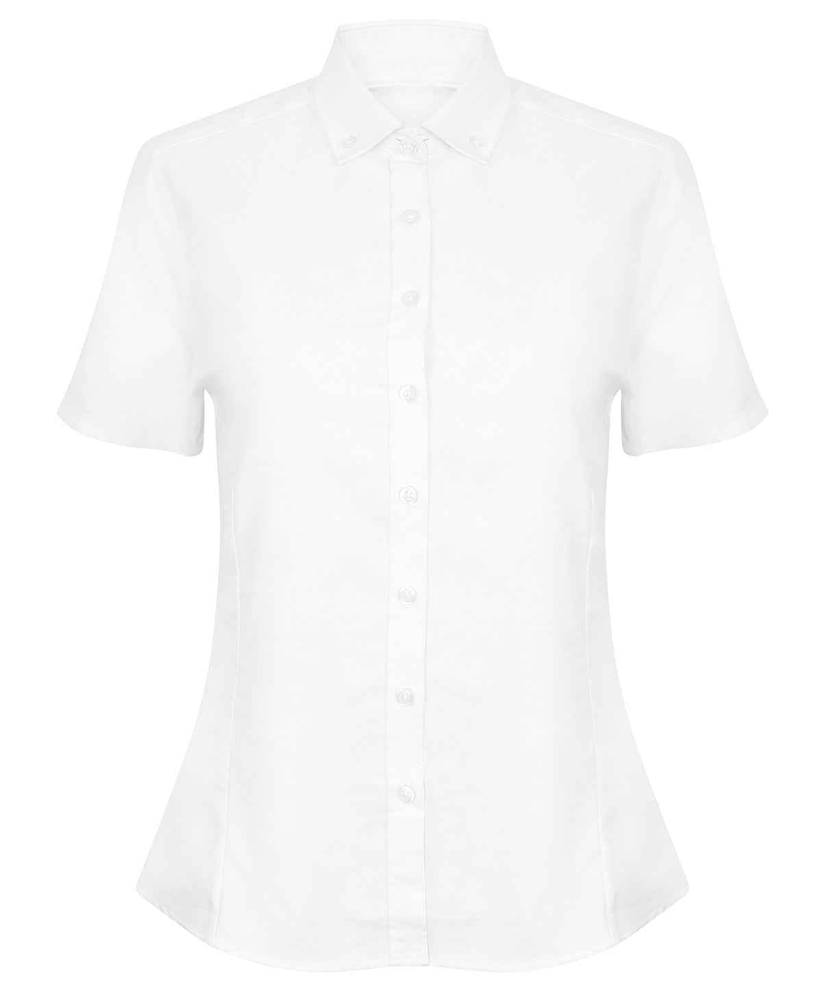 Women's modern short sleeve Oxford shirt