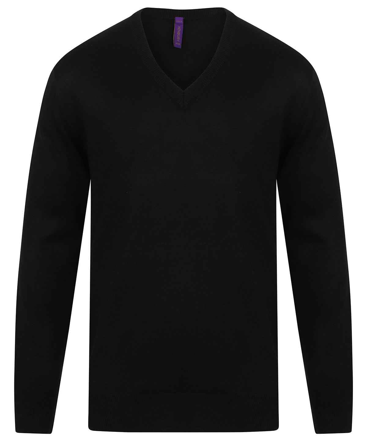 Cashmere touch acrylic v-neck jumper