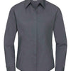 Women's long sleeve polycotton easycare fitted poplin shirt