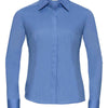 Women's long sleeve polycotton easycare fitted poplin shirt