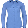 Women's long sleeve polycotton easycare poplin shirt