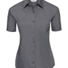 Women's short sleeve polycotton easycare poplin shirt