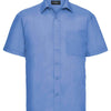 Short sleeve polycotton easycare poplin shirt