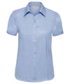 Women's short sleeve herringbone shirt